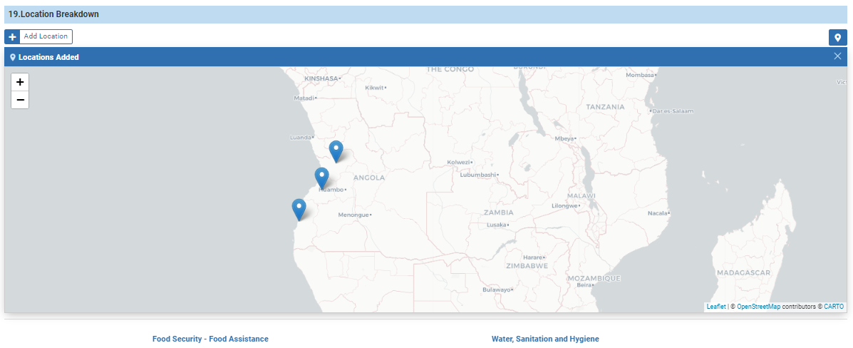 OneGMS - CERF Project Proposal – Locations Tab - Map View 2