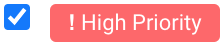 The Hight Priority icon that is located at the end of the Allocation Title field