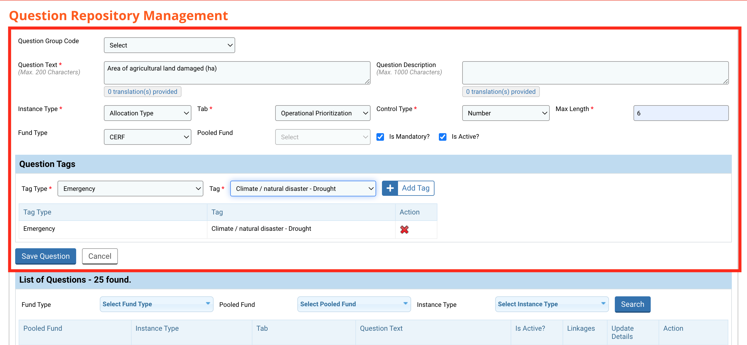 The Question Repository Page 